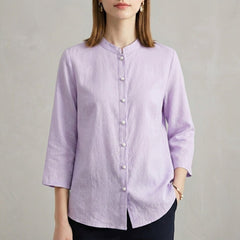 Bergamo Relaxed Mandarin Blouse