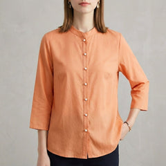 Bergamo Relaxed Mandarin Blouse