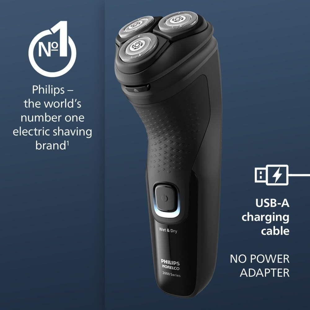 Philips  2400 Series Electric Shaver, Deep Black
