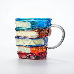 Biblio Book Mug | Borosilicate Glass, Artistic Design
