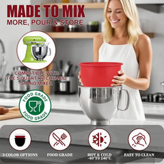 BPA-Free Silicone Stand Mixer Liner | Non-Stick Splash Guard With Lid