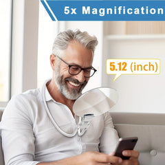 BreezeLift Magnifying Glass | 5X Hands-Free Magnifier for Reading and Crafting