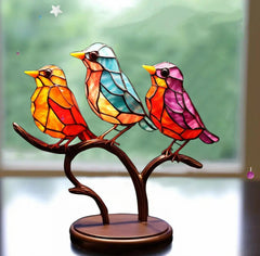 Breezy Bird Decoration | Colorful Glass Accent