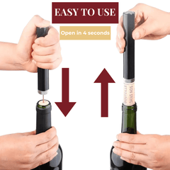 BrewLift Electric Wine Opener | Air Pressure, Stainless Steel
