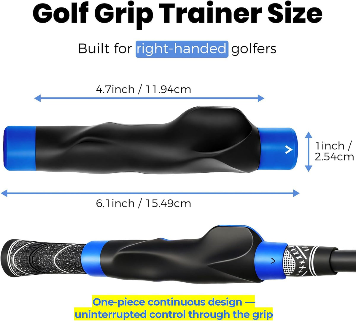 Golf Grip Trainer, Right-Hand Grip Corrector for Golf Club Grips