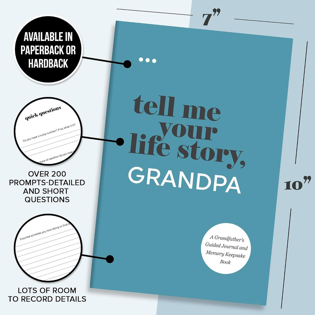 Tell Me Your Life Story, Grandpa: a Grandfather’S Guided Journal and Memory Keepsake Book (Tell Me Your Life Story® Series Books)