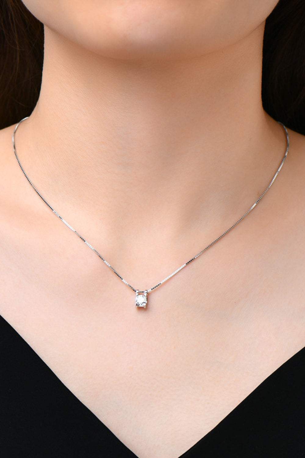 Moissanite 925 Sterling Silver Necklace Trendsi