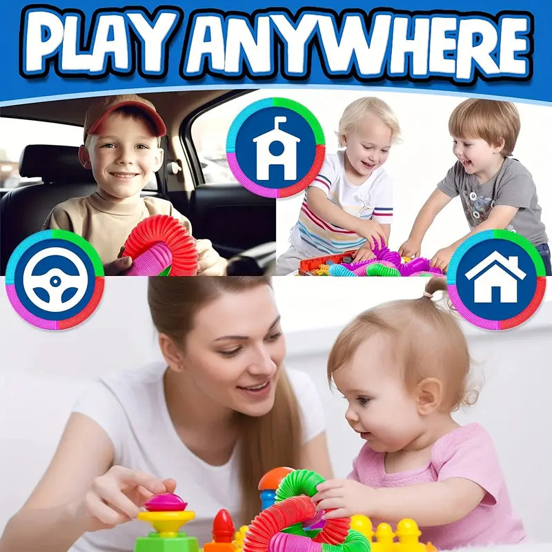 PopTube Pro™ Sensory Fidget Toy - Fun, Stretch, Connect, and Learn