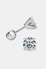 2 Carat Moissanite 925 Sterling Silver Stud Earrings Trendsi