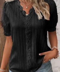 Cervia Cutout Short Sleeve Blouse