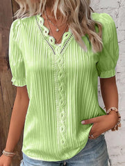 Cervia Cutout Short Sleeve Blouse