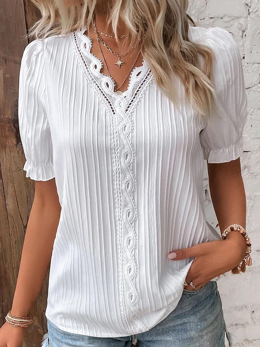 Cervia Cutout Short Sleeve Blouse