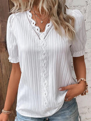 Cervia Cutout Short Sleeve Blouse
