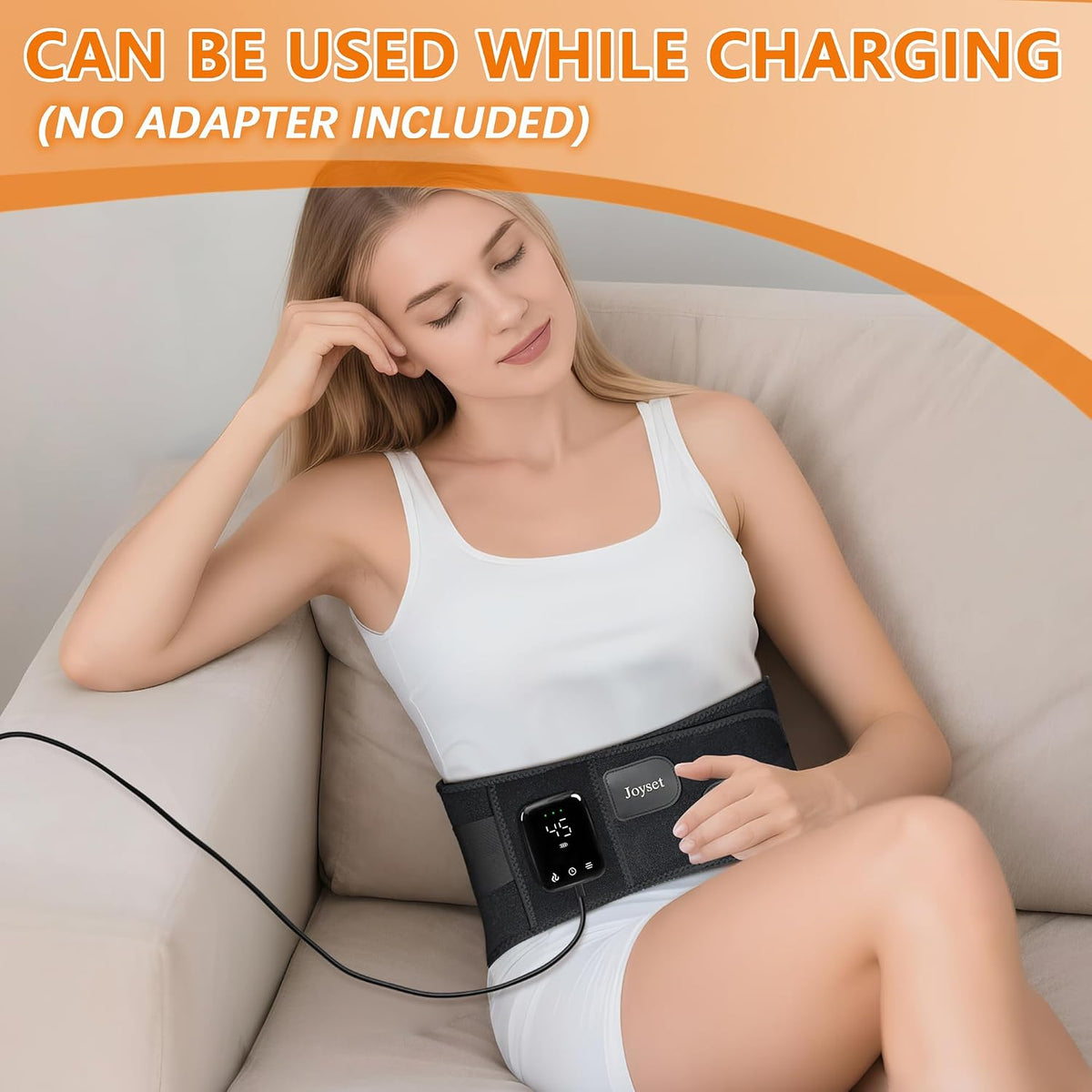 Cordless Heating Pad for Back, 5 Heat & 5 Vibration