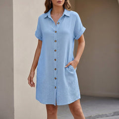 Chantilly Button-Front Shirt Dress