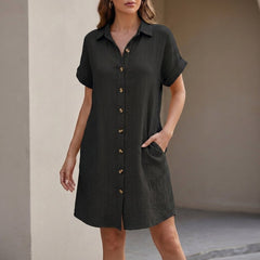 Chantilly Button-Front Shirt Dress