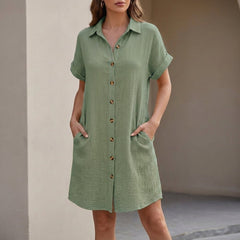 Chantilly Button-Front Shirt Dress