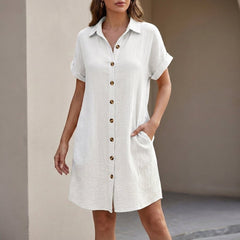 Chantilly Button-Front Shirt Dress