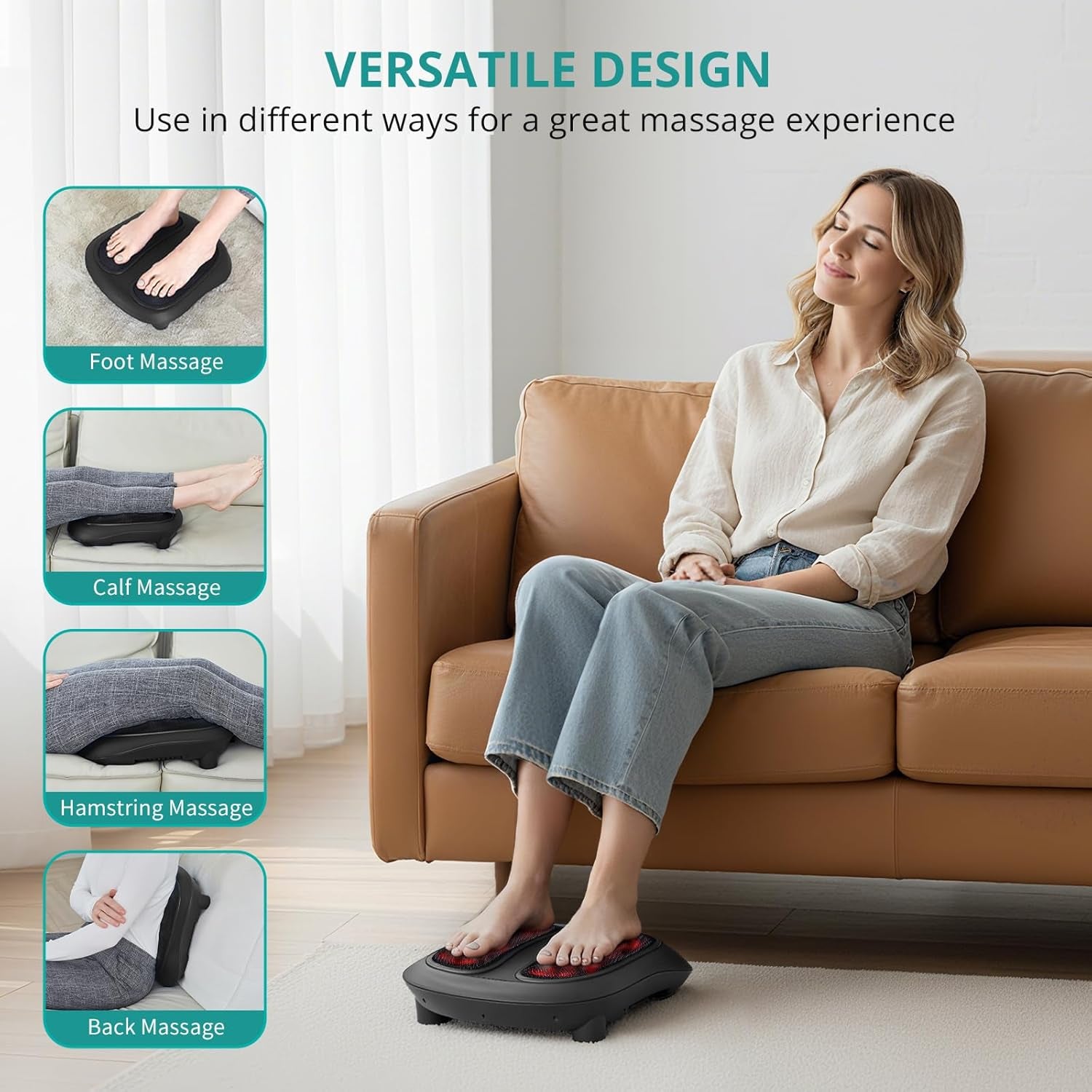 Foot Massager with Heat, HSA Eligible FSA Massage Tools Gifts