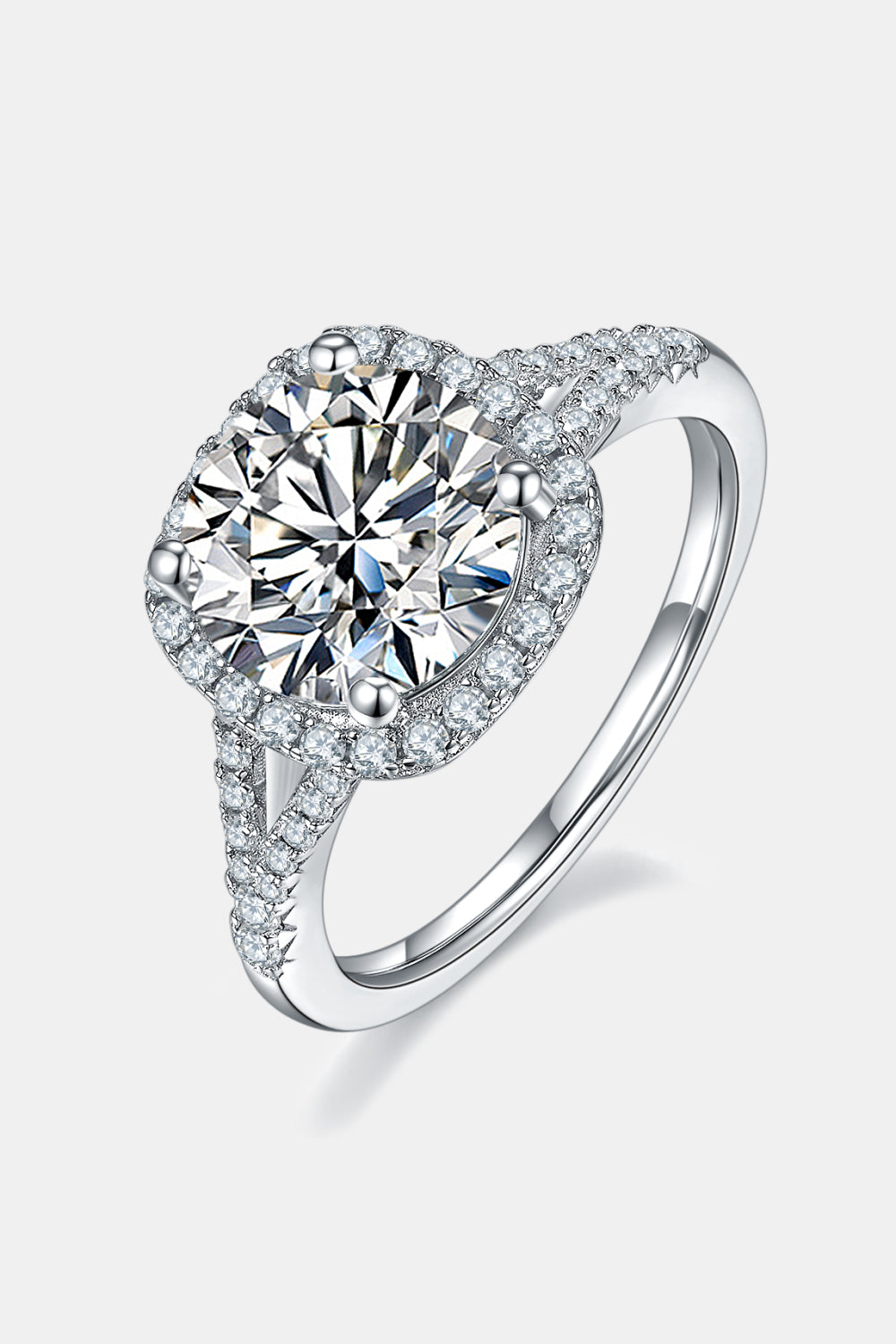 3 Carat Moissanite Halo Ring Trendsi