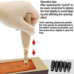 Delmar Rotary Leather Hole Punch | Adjustable Brass Tool for Crafts, Sewing & Paper Projects