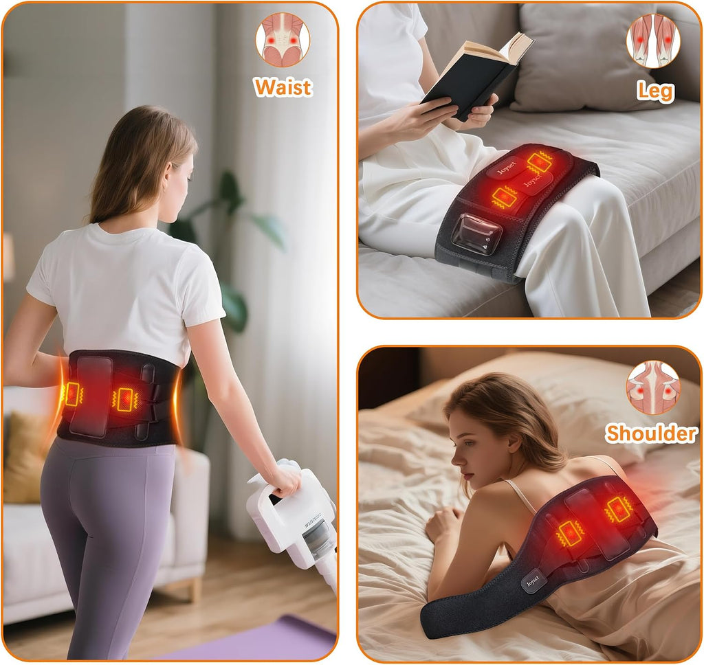 Cordless Heating Pad for Back, 5 Heat & 5 Vibration