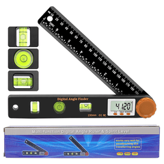 DualCheck 4-in-1 Digital Angle Ruler | 360° Finder With Bubble Levels