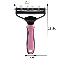 Dual-Care Dog Deshedding Rake | Undercoat Comb for Medium to Large Dogs