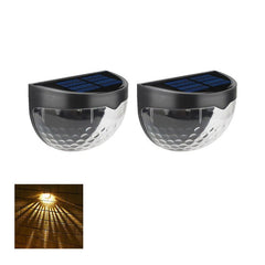 Duskline Solar Fence Lights | Auto Sensor Outdoor Accent Lighting | Weather-Resistant 2-Pack