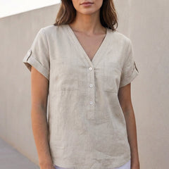 Estelle Split Neck Top