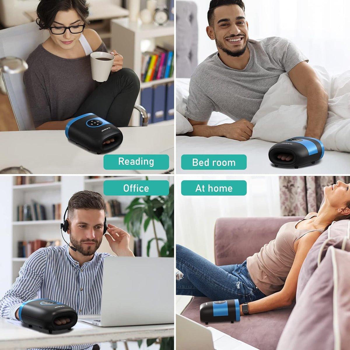 Hand Massager - Cordless Hand Massager with Heat and Compression for Arthritis, Carpal Tunnel and Stiff Joints - Gifts for Women Men - FSA-HSA
