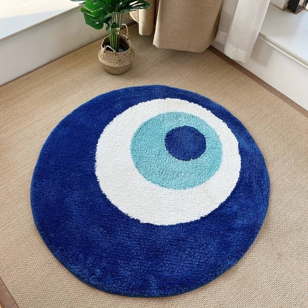 Evil Eye Plush Rug dylinoshop