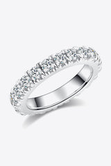 Adored 2.3 Carat Moissanite 925 Sterling Silver Eternity Ring Trendsi