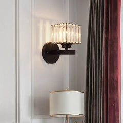 Elegant Crystal Wall Light with Modern Arm Design for Hallway and Living Spaces
