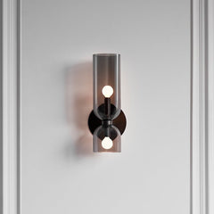 Elegant Double Glass Wall Light – Retro Design for Bedrooms and Living Areas
