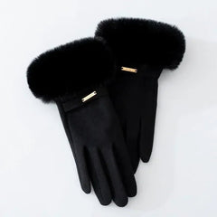 Eli Women's Warm Gloves | Faux Fur, Touchscreen Compatible