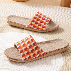 Serena Linen Slides