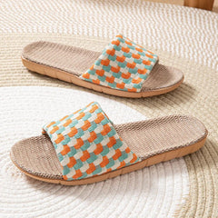 Serena Linen Slides