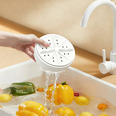 Everspin Produce Washer | USB Vortex Cleaning for Vegetables, Compact White Design