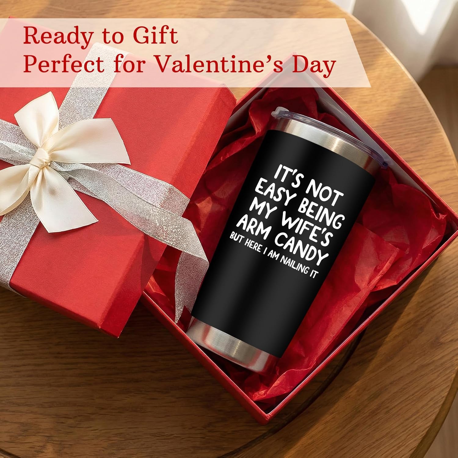 Gift for Husband from Wife, 20 Oz Insulated Tumbler for Men with Lid
