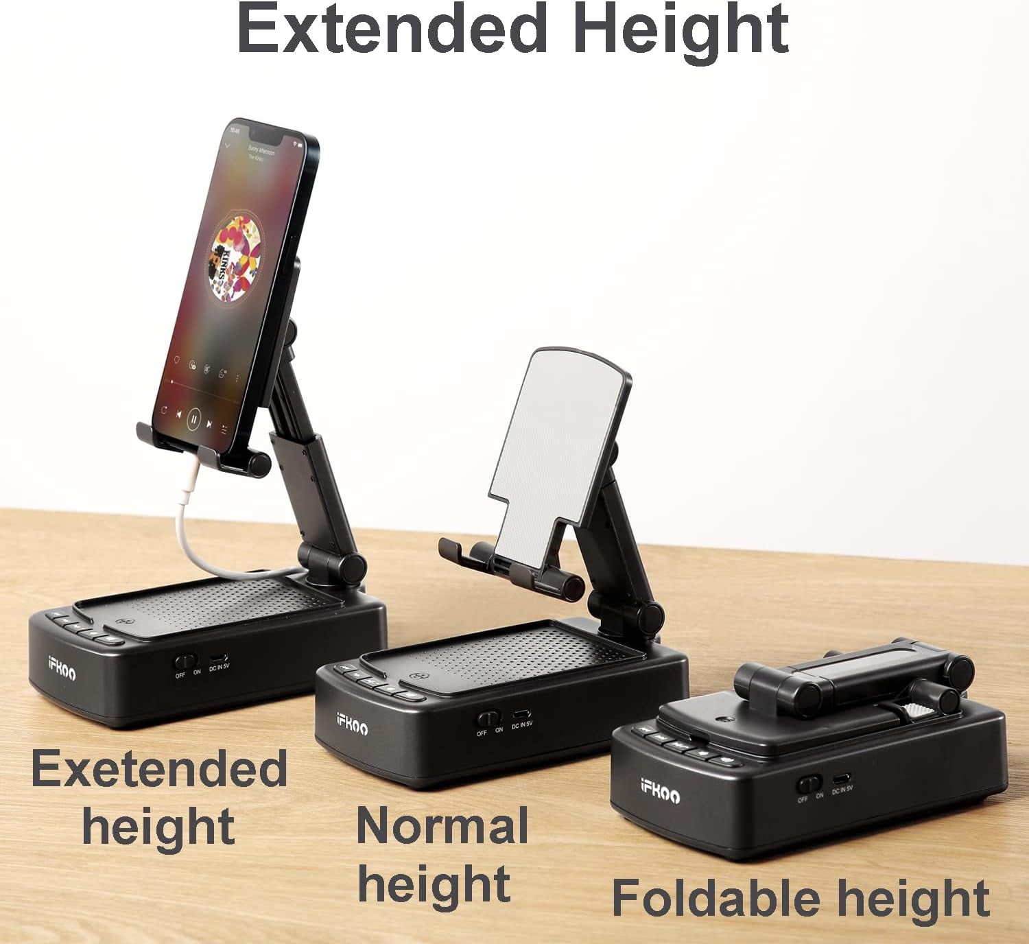 Gifts for Men Women, Phone Stand with Bluetooth Speaker BT5.3, Gifts for Him Dad Who Have Everything, Phone Holder with Wireless Speaker for Iphone/Android/Tablet, Tech Gadgets,Birthday Gifts for Men
