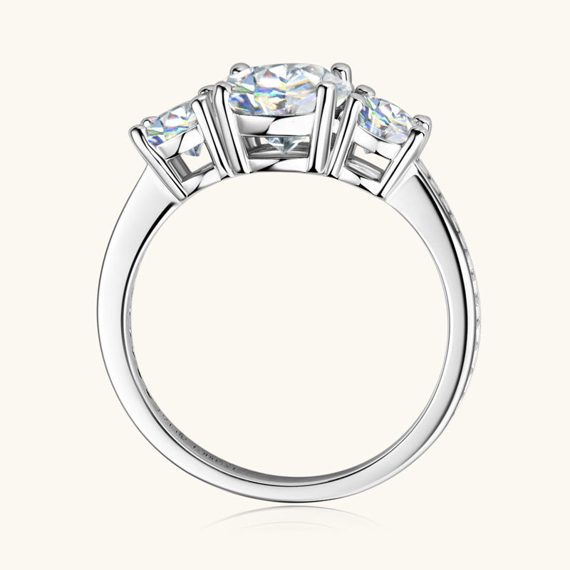 3 Carat Moissanite 925 Sterling Silver Ring Trendsi