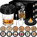 Electric Whiskey Smoker Kit, No Butane Needed, Electric Cocktail Smoker Infuser Kit with 6 Wood Chips Flavors, Birthday Gifts for Men, Dad, Husband