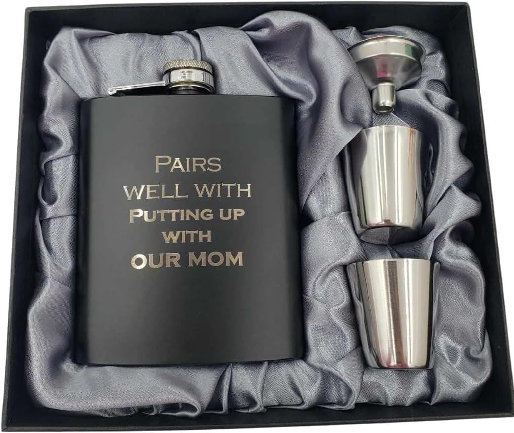 Step Dad Gifts, Step Dad Fathers Day, Bonus Dads Gifts, Stepdad Birthday Present, Presents for Step Father Christmas, Stepfather Present for Fathers Day, Hip Flask (Our)