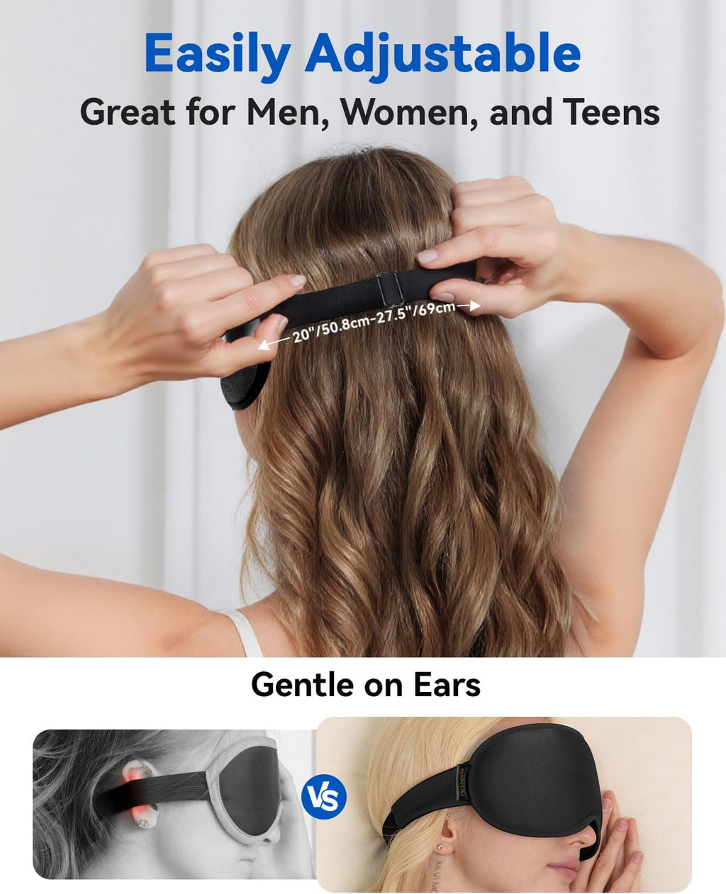3D Blackout Weighted Sleep Mask, Airplane Travel & Nurse Essential