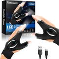 Gifts for Men LED Flashlight Gloves, Anniversary Birthday Gifts for Men Dad Him Husband Boyfriend, Dad Gifts for Fishing Auto Repair, Camping Essentials Cool Gadgets Tools for Men