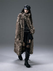 Reversible Leopard Pattern Black Coat with Studs Design (+Free Gift Included)
