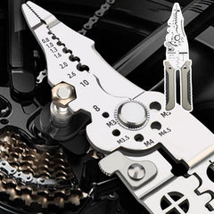 Filo Wire Tool | 3-in-1 Wire Stripper, Cutter, Crimper - Durable Carbon Steel