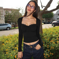 Fiorina Lace Trim Top