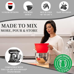 FlexiMix – Silicone Liner Attachment for KitchenWave Tilt-Head Mixers